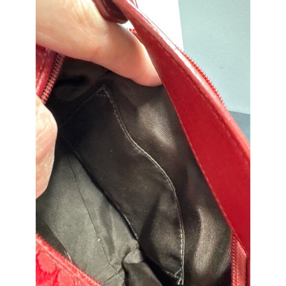 Coach Soho Signature Red Mini Tote Bag With Zipper & Detachable Tag - Picture 4 of 10